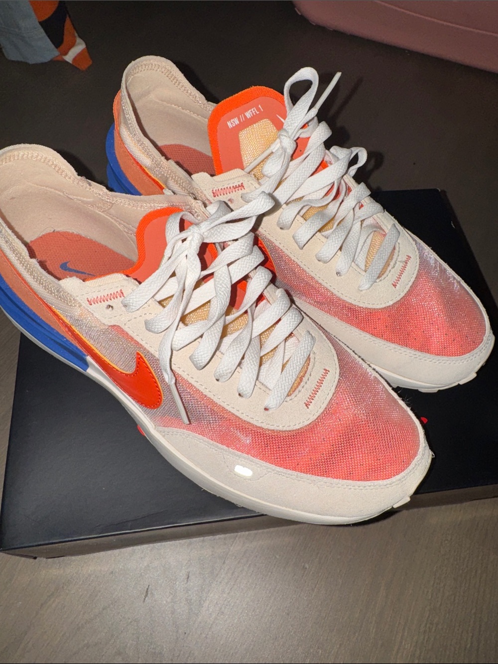 Nike Daybreak-Type Orange & Blue Sneakers